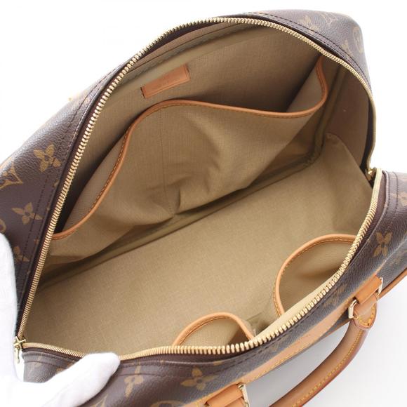 Louis Vuitton Brown Bowling Leather Handbag Deauville Monogram Vanity - Picture 3 of 7